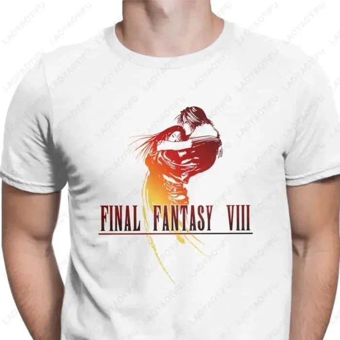 FF VIII t-shirts chemises de loisirs pour hommes col rond Final Fantasy jeu vidéo imprimé T-shirt haute qualité coton vêtements cadeau d'anniversaire