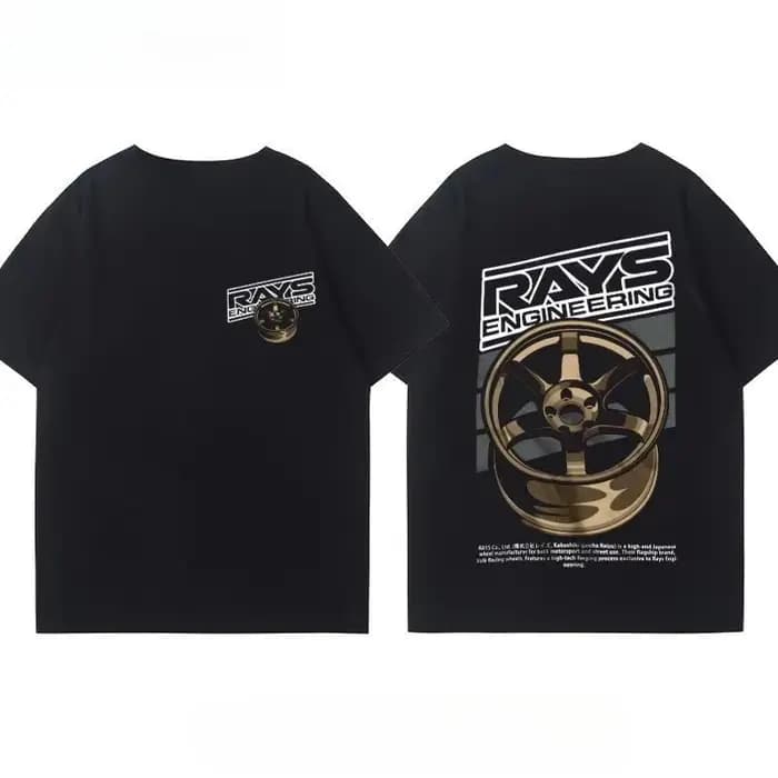 T-shirt d'été 2026 à manches courtes pour hommes et femmes, motif moyeu de roue de voiture modifié,