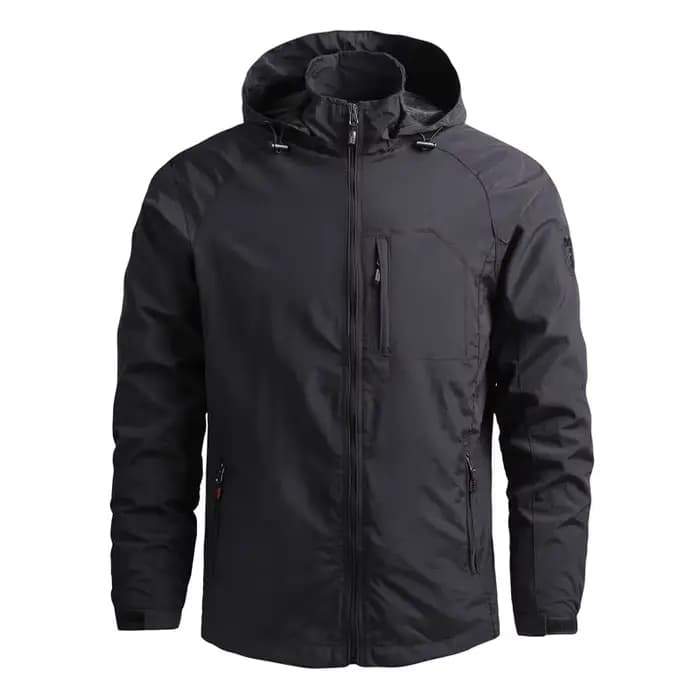 Veste à capuche coupe-vent imperméable pour homme