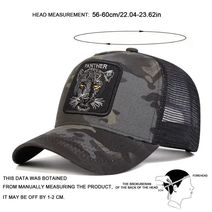 Casquettes de baseball unisexes avec broderie PANTHER, chapeaux décontractés ajustables pour le printemps et l'été, chapeau de protection solaire, casquette de sport