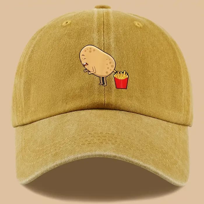 Casquette de baseball imprimée de pommes de terre humoristiques