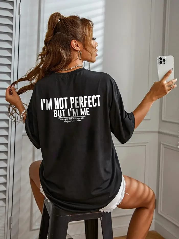 T-shirt imprimé lettres