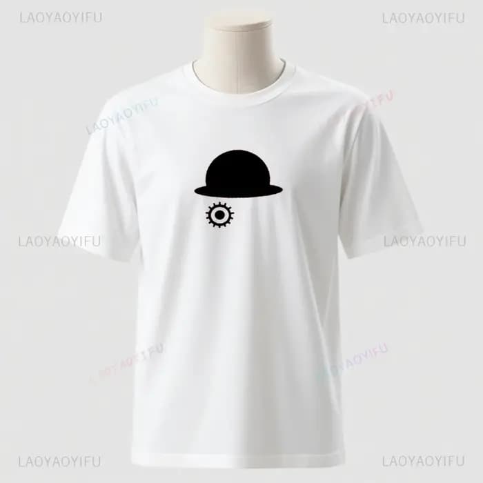 Horloge Orange Style unisexe haute qualité coton graphique t-shirts femme homme Vintage film T-shirt mode décontracté à manches courtes