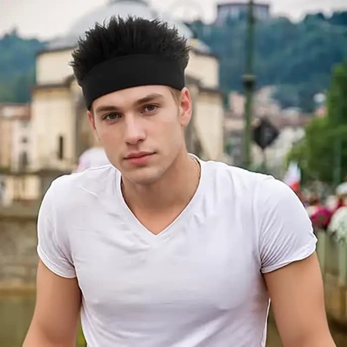 Bonnet hip-hop en faux cheveux pour hommes