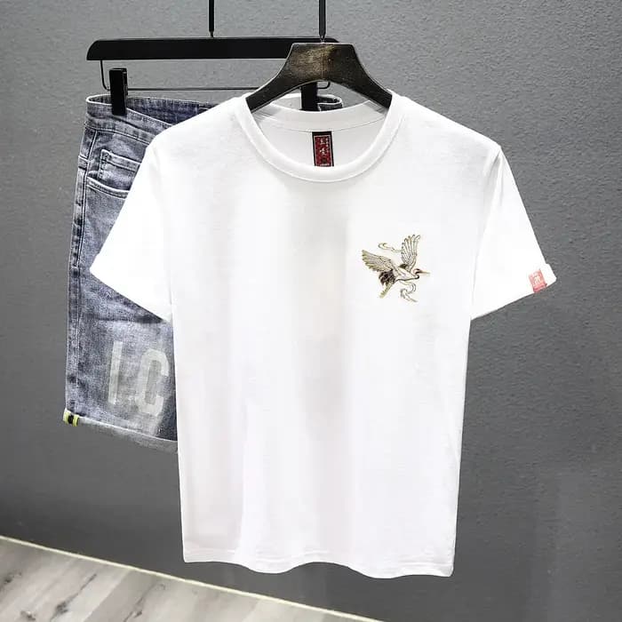Tendance nationale T-shirt à manches courtes hommes 2025 nouveau