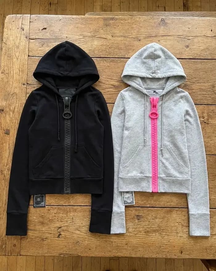 Sweat à capuche zippé vintage pour femme