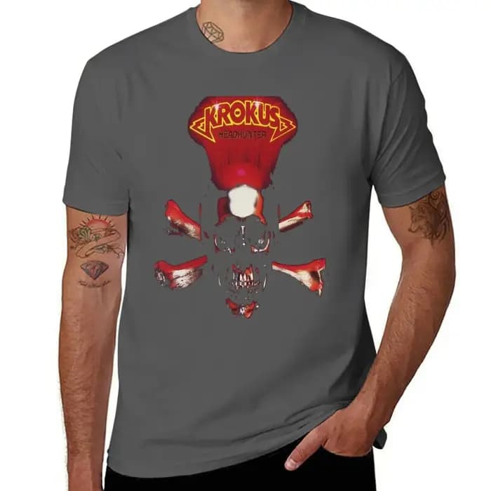 T-shirt décontracté avec logo krokus original, best-seller, pour hommes
