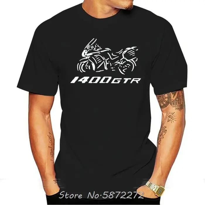 Moto Moto Gtr 1400 T-shirt surdimensionné coton T-shirt unisexe T-shirt graphique t-shirts Fitness impression hauts hommes vêtements Streetwear