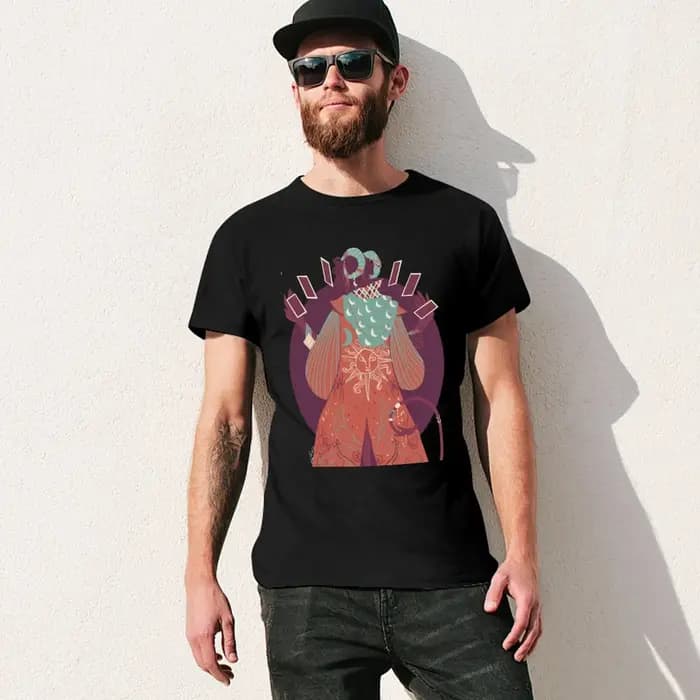 Mollymauk! T-shirt de travail basique à manches courtes