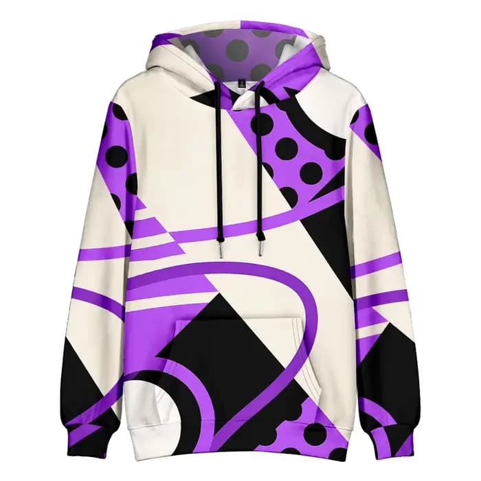 Sweat à capuche à motif géométrique pour femmes