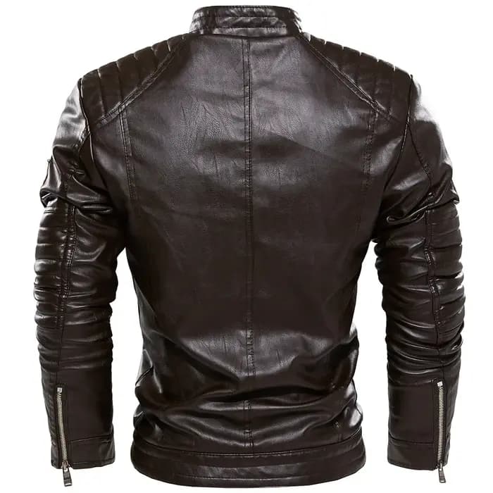 Streetwear Blazer vestes décontractée hommes vêtements d'extérieur en cuir Moto veste tendance marque