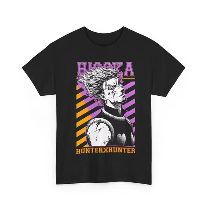 T-shirt noir inspiré de l'anime Hunter X Hunter, Hisoka, cadeau d'anime