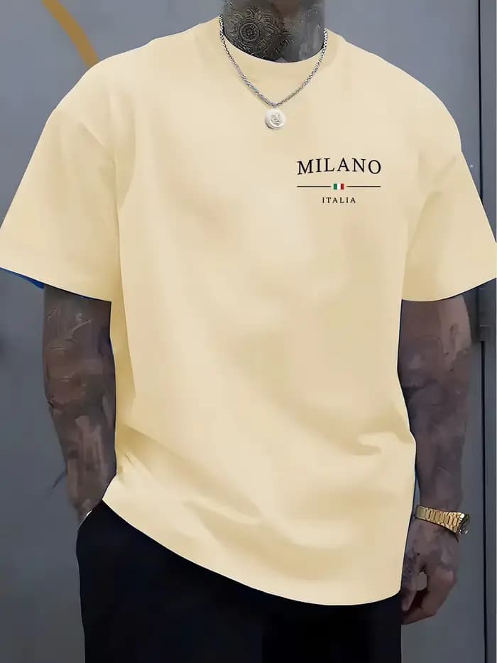 T-shirt décontracté à manches courtes pour homme