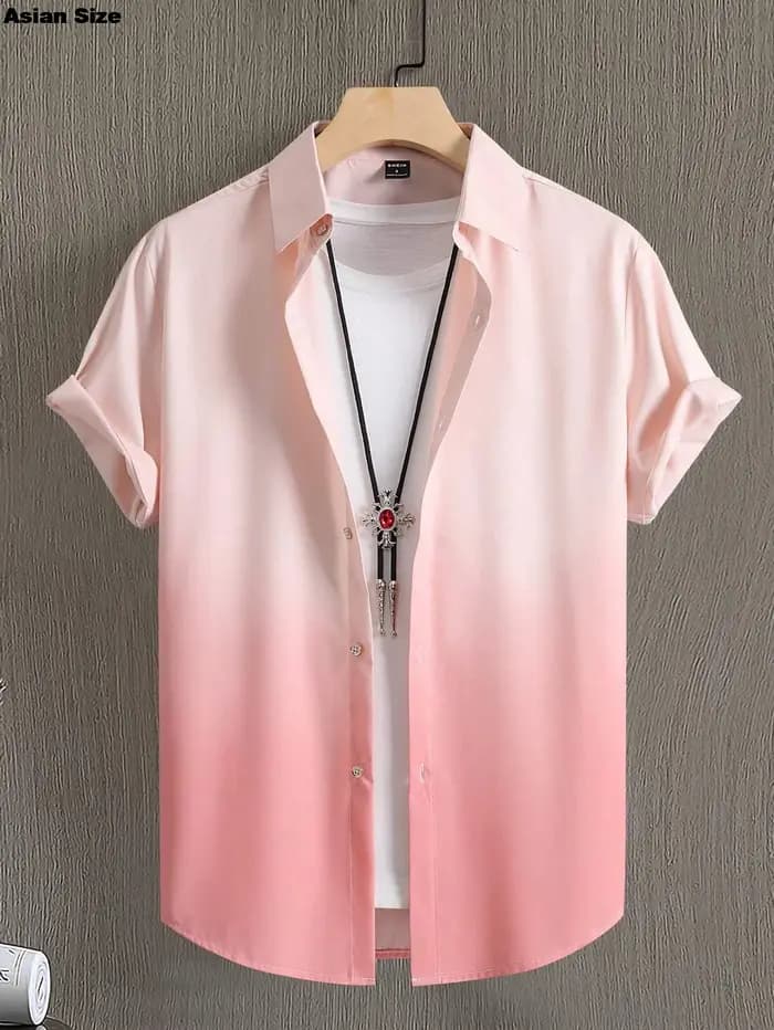 2025 chemise pour hommes vêtements d'été dégradé Design graphique impression 3D chemises à manches courtes hauts
