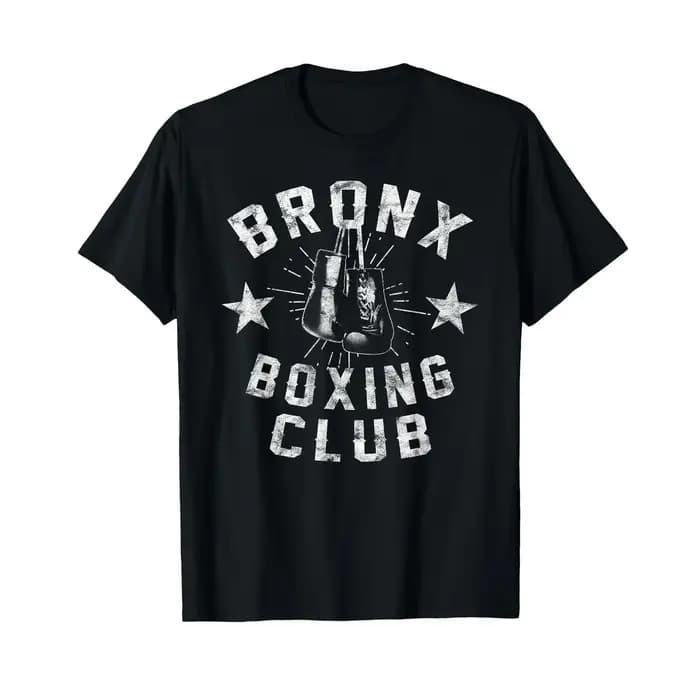 T-shirt vintage délavé Bronx Boxing Club pour homme – Doux, respirant, imprimé graphique, légèrement déchiré, idéal pour le quotidien