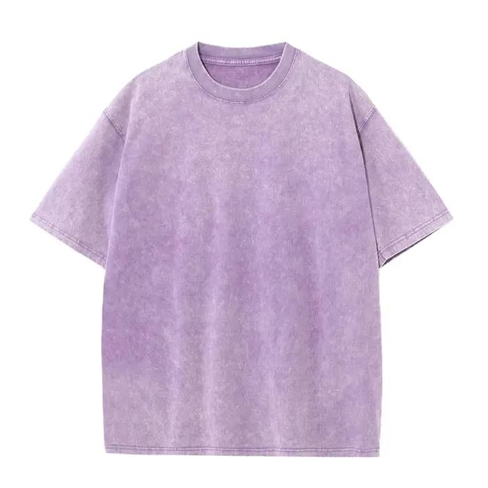 T-shirt d'été pour hommes 230G coton lourd Vintage lavé T-Shirts surdimensionné à manches courtes en