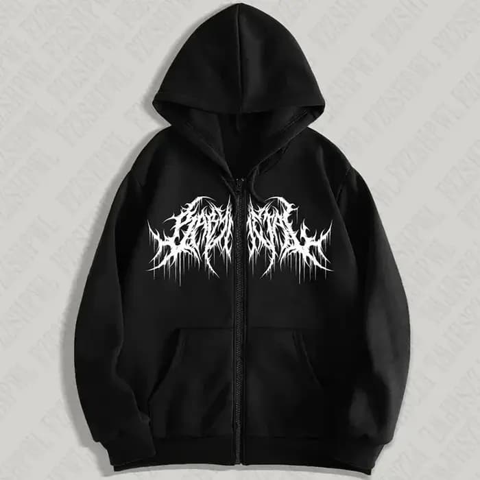 Sweat à capuche zippé Y2K pour hommes