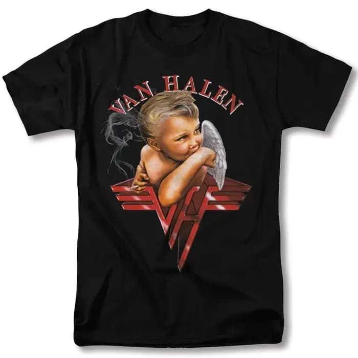 Rare Van Halen T-Shirt cadeau chemise graphique à manches courtes imprimé coton t-shirts décontracté ample Streetwear unisexe