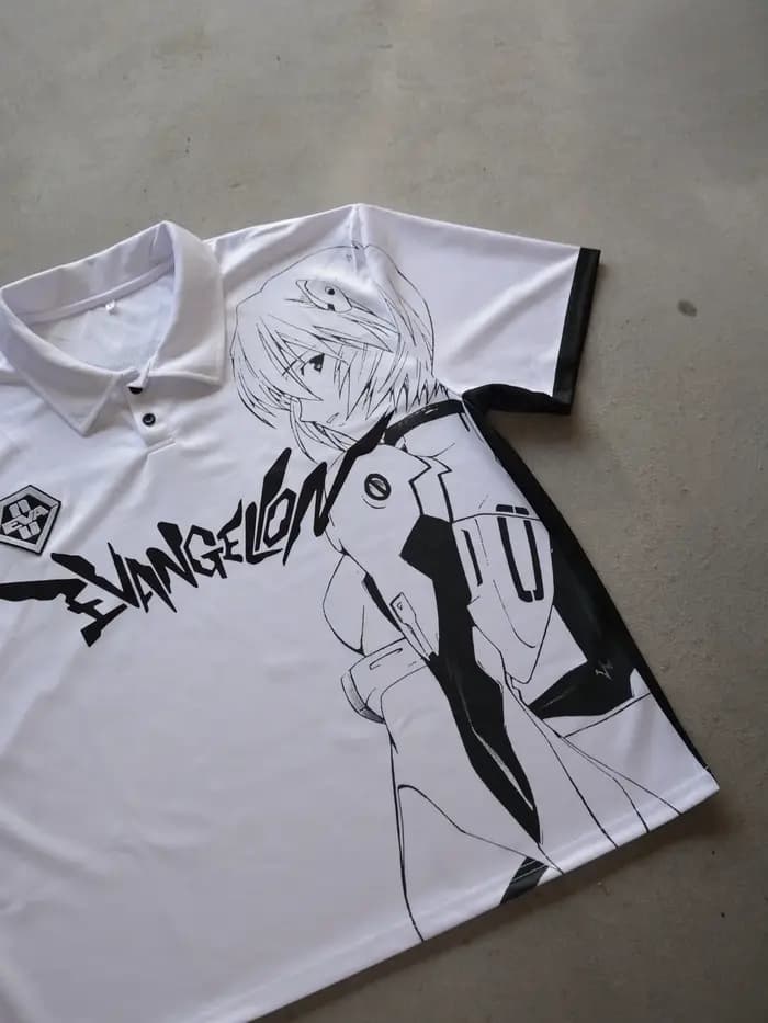 Polo Hip Hop imprimé dessin animé Y2k Street Hip Hop