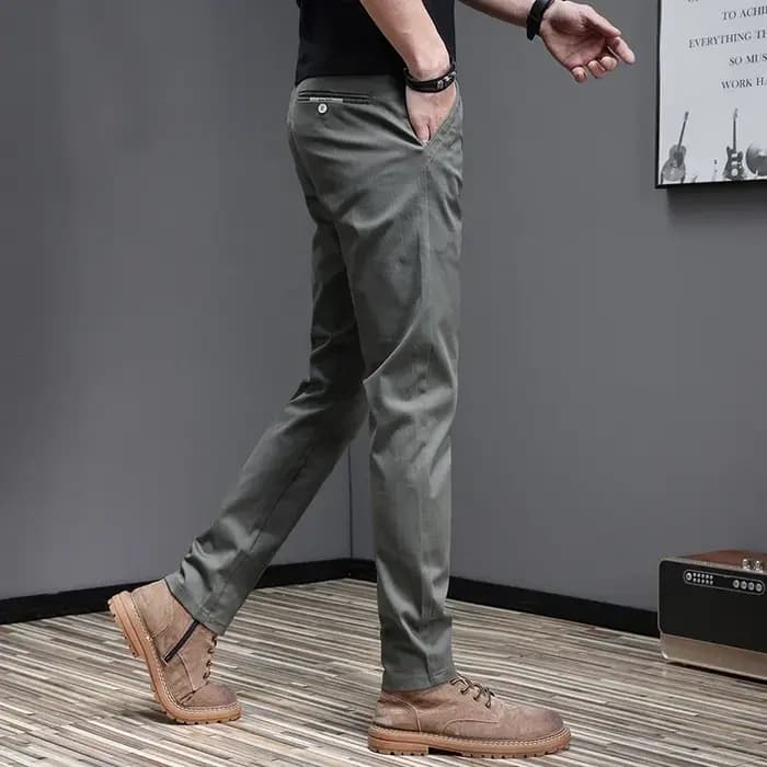 Pantalon décontracté pour homme, 2024 coton, mode coréenne, coupe slim, gris, noir, fjingent, printe