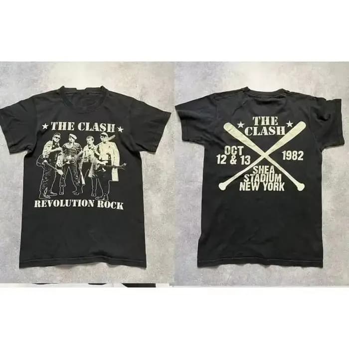 T-shirt double face The Clash Tour 1982 pour les fans, tailles S à 5Xl