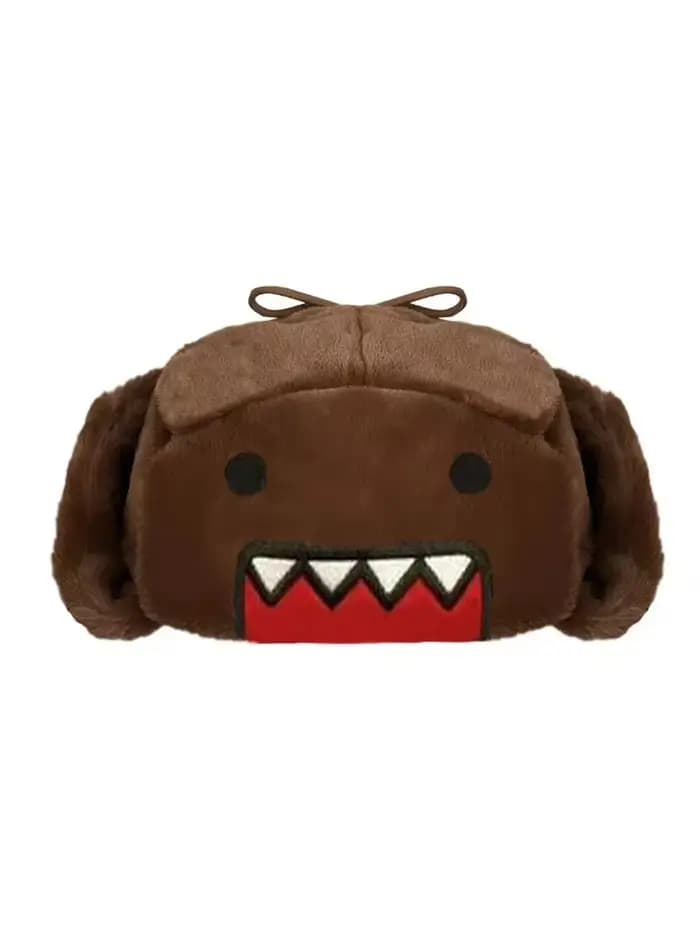 Bonnet en peluche de dessin animé mignon pour l'hiver, Style décontracté ajusté, chaud et confortabl