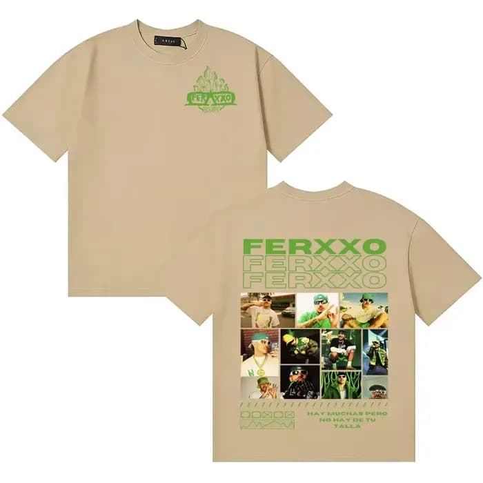 T-shirt unisexe en coton 100% avec impression de la couverture de l'album du rappeur Feid Ferxxo