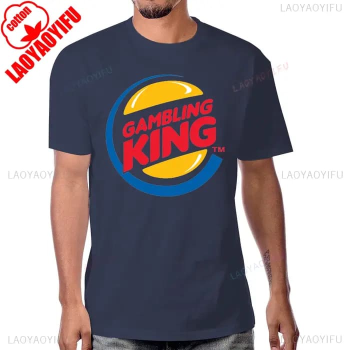 Drôle jeu roi T-Shirt Vegas Roulette Slot Poker jeu décontracté mode Streetwear homme