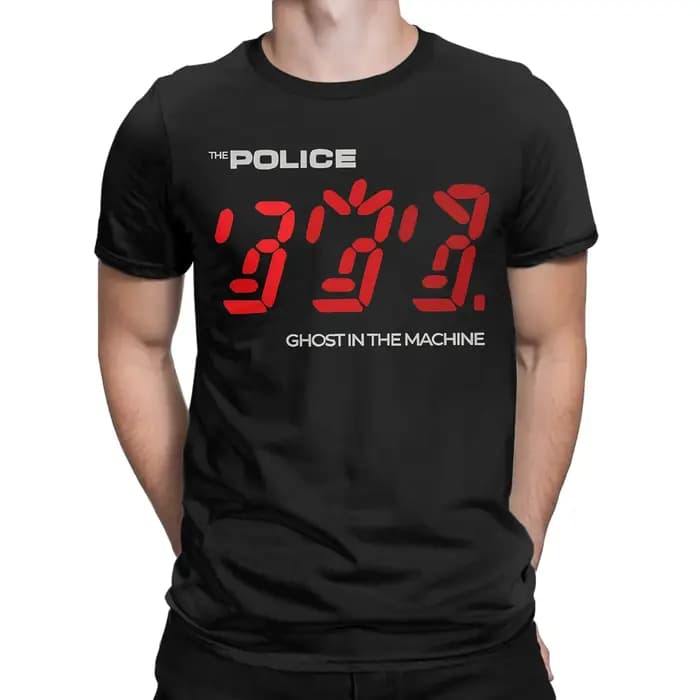T-shirts imprimés avec l'image du groupe de rock The Police pour hommes et femmes