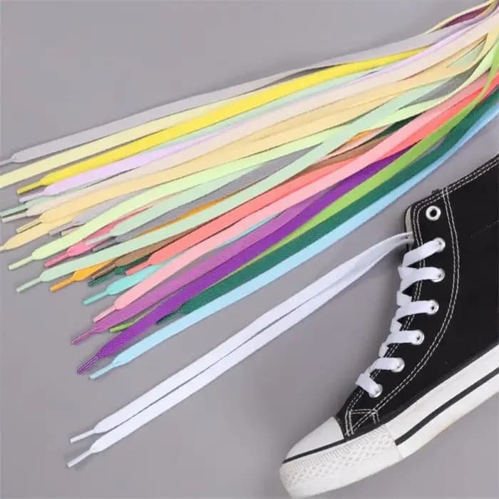 1 paire de lacets plats pour baskets 13 couleurs