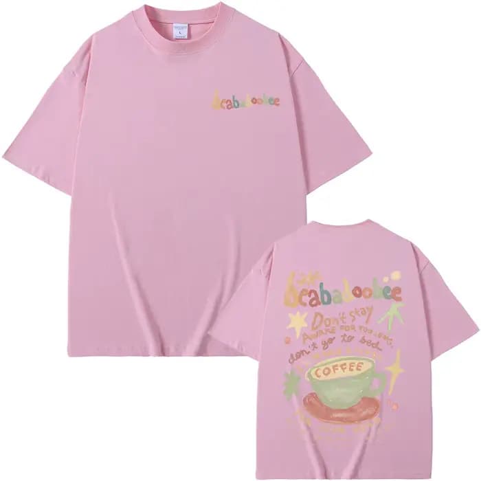 Beabadoobee T-shirt imprimé graphique hommes femmes mode Vintage surdimensionné t-shirts unisexe décontracté pur coton