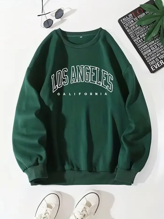 Sweat à capuche imprimé Los Angeles