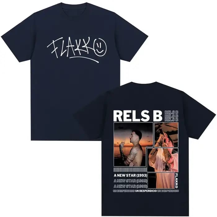 Rappeur Rels B A New Star Album Merch T-shirt hommes femmes vêtements mode Hip Hop t-shirts haute qualité