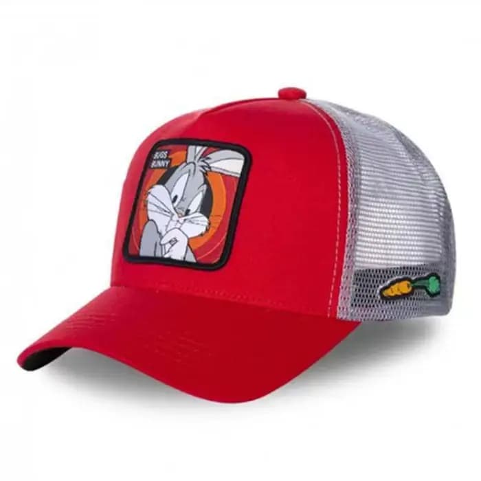 Casquette de baseball brodée motif canard de dessin animé, respirante en maille, chapeau de soleil mignon avec design monstre à grande bouche, réglable pour l'extérieur