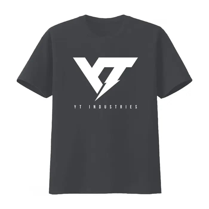 T-shirt imprimé logo Yt Industries pour homme et femme, style streetwear tendance, respirant, collection été 2026