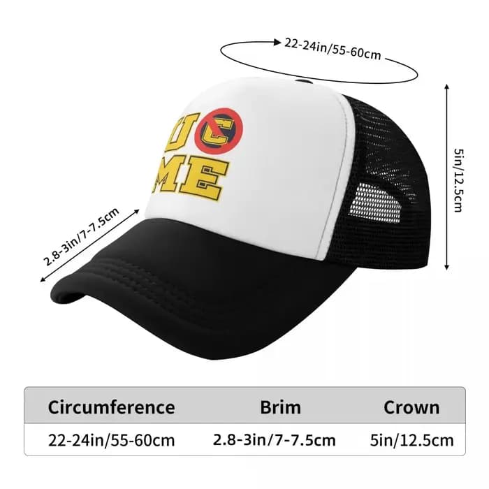 Casquette de camionneur personnalisée C-Cena John U Cant See Me pour femmes et hommes