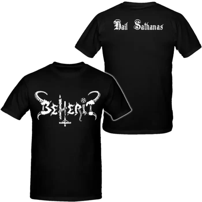 Beherit T-shirts Hip Hop pour Hommes, T-shirt en Coton Unisexe à Manches Courtes, Marque de Mode Est