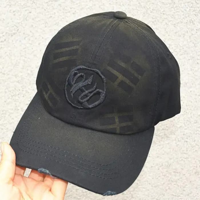 Casquette de baseball en coton noir tricoté brodé Kpop Idols