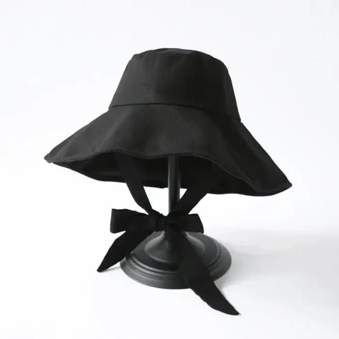 Chapeau Bob Pliable Femme Printemps-Été Style Japonais Coréen à Large Bord en Coton et Lin