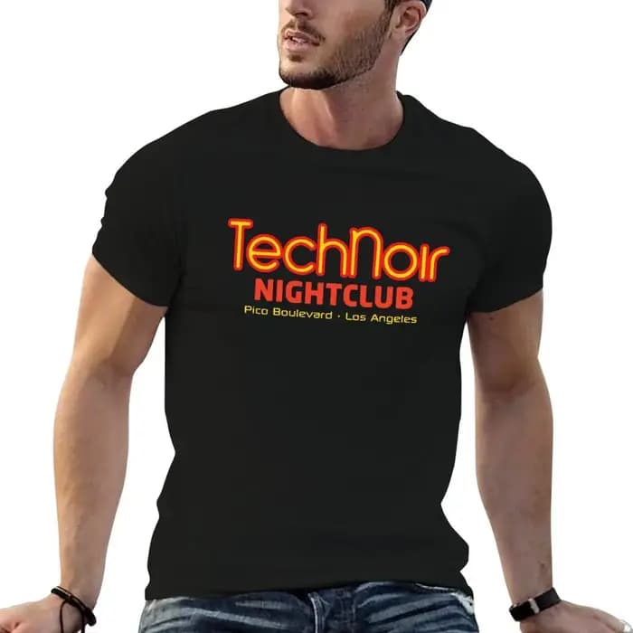 T-shirt Tech Noir Nightclub