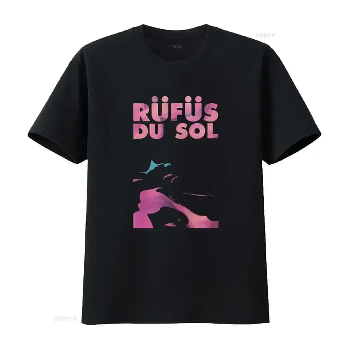 T-shirt Rufus Du Sol House Music Innerbloom tendance pour les amoureux, haut vintage délavé pour un