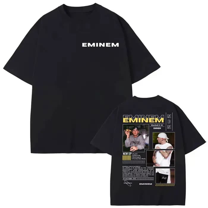 T-shirt de rappeur Eminem pour hommes et femmes, vêtements de mode Hip Hop, T-shirt en coton de haut