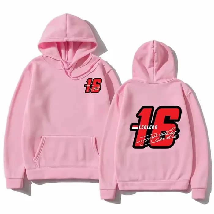 Sweat-shirt à capuche à imprimé décontracté Charles Leclerc 16 pour la mode printemps-automne