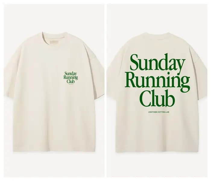 Sunday Running Club T-shirt en coton pour hommes
