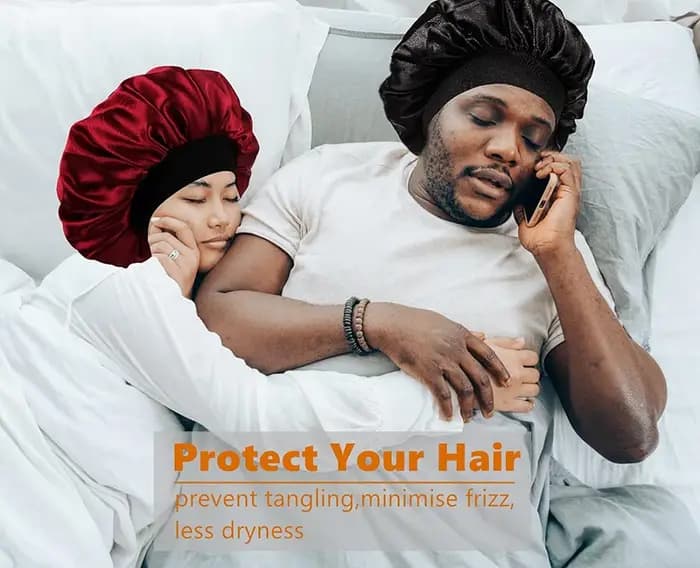 Durag-Turban en Satin Soyeux à Longue Queue pour Homme