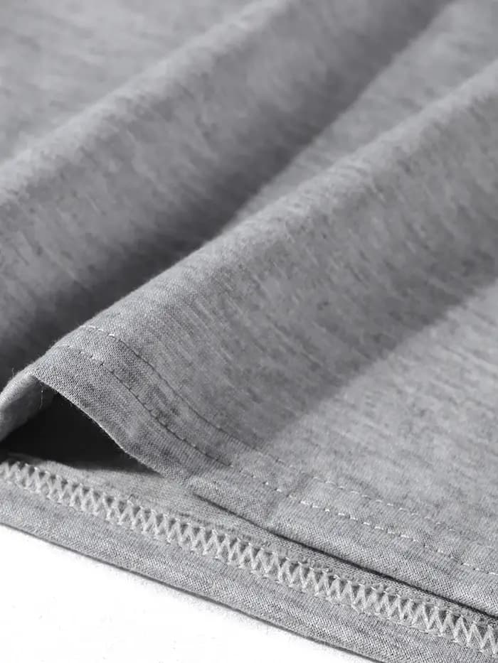 Gris couleur unie vêtements hommes t-shirts de haute qualité nouveau t-shirt été décontracté couverture en coton Hip