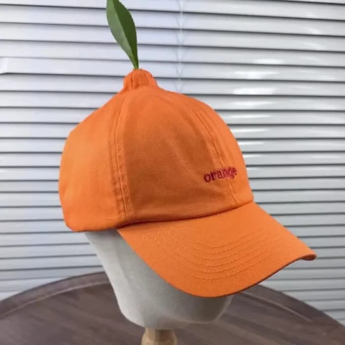 Casquette de baseball décontractée en coton orange