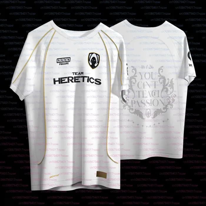 Nouveau 2026 uniforme équipe hérétique maillot hommes mode Esports Club Fans T-shirt LOL LEC jeu t-s
