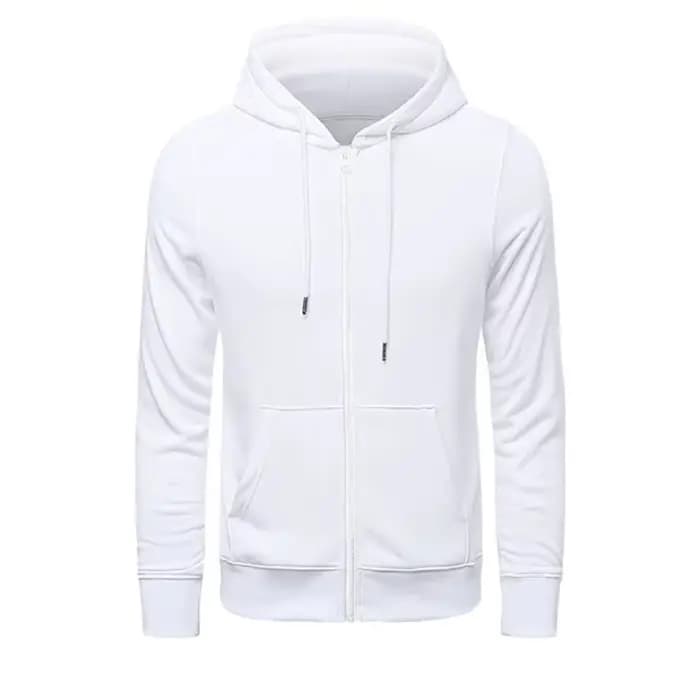 Haute qualité mode sweat à capuche zippé hommes rétro Harajuku couleur unie veste