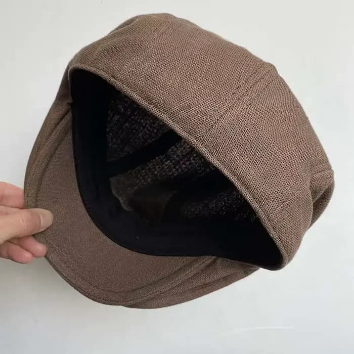 Casquette Gavroche Vintage en Lin Respirante et Légère